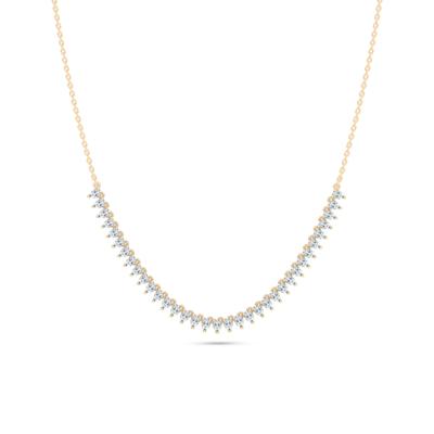 Lab Grown Diamond Pear-Shaped Frontal Necklace in 14K Yellow Gold (2 ct. tw.)