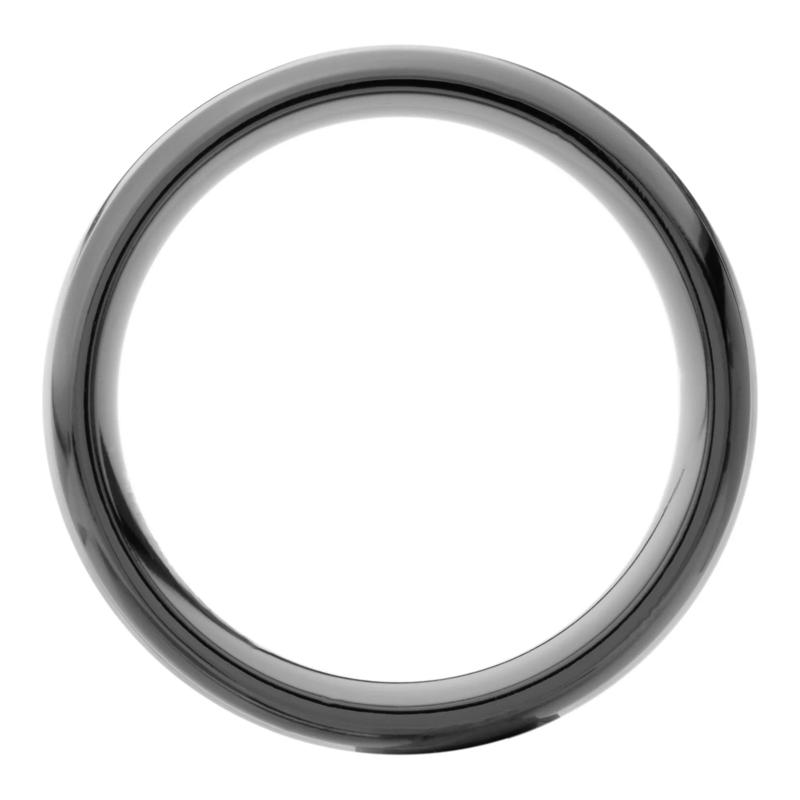 Men&rsquo;s Desert Ironwood Inlay Wedding Band in Black Zirconium, 8MM – Image 2 of 3