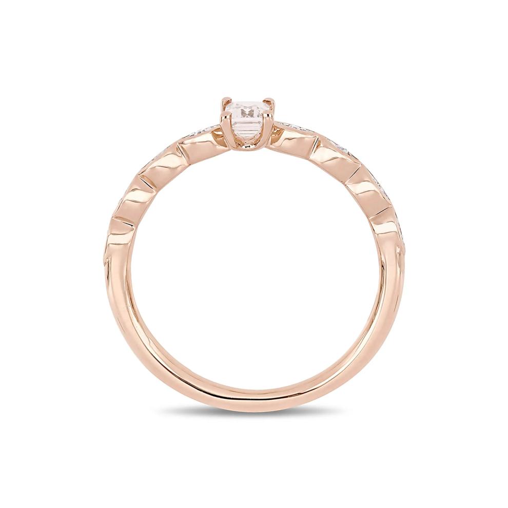 Emerald-Cut Morganite Ring in 10K Rose Gold – Image 2 of 5