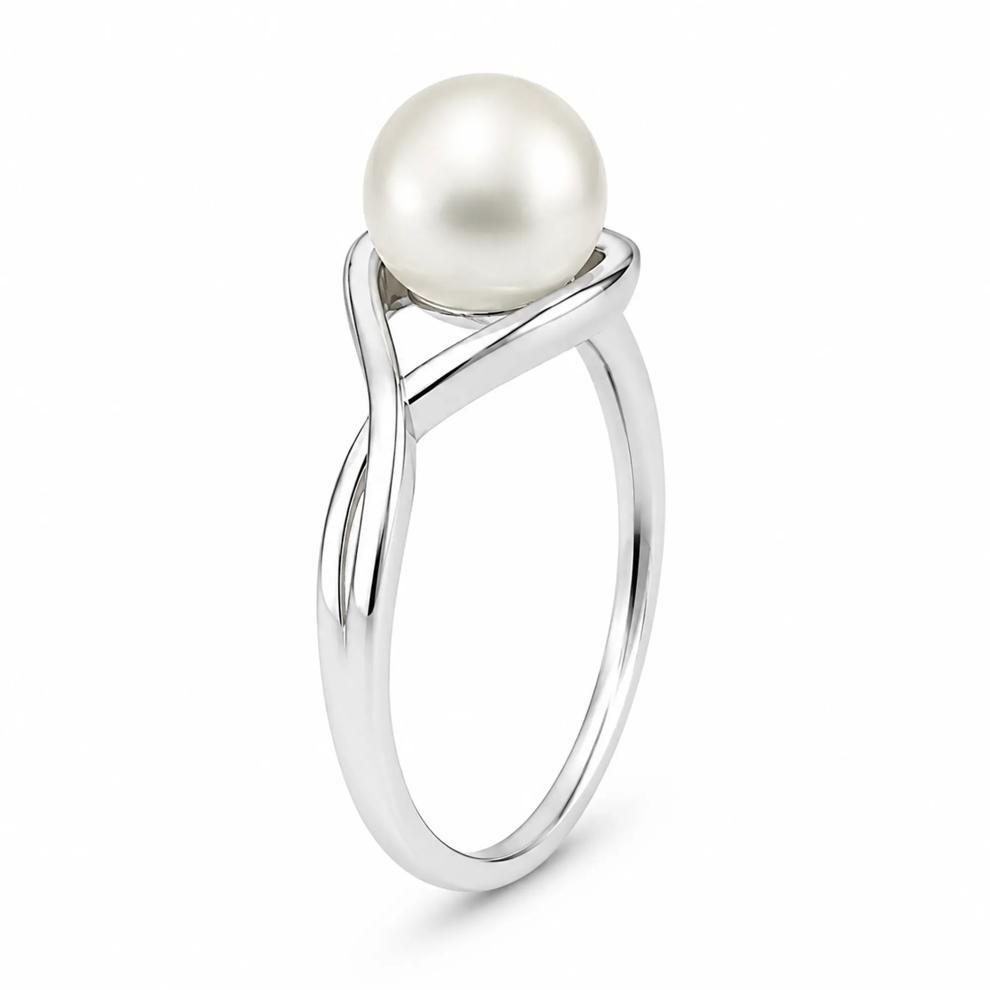 Freshwater Cultured Pearl Ring in 10K White Gold – Image 2 of 4