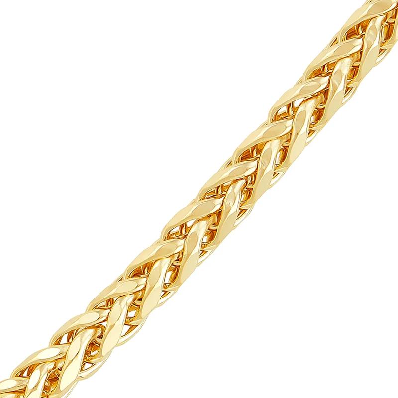 Hollow Wheat Chain in 10K Yellow Gold, 5.3MM, 24&quot; – Image 2 of 3