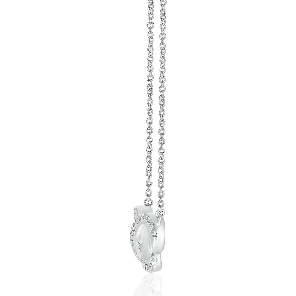Diamond Butterfly Necklace with Infinity Design in Sterling Silver (1/7 ct. tw.) – Image 2 of 2