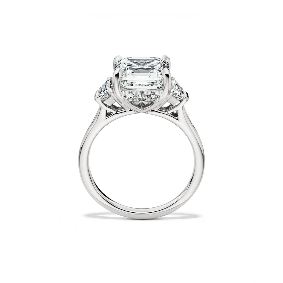 Bunny Lab Grown Diamond Asscher-Cut Engagement Ring in Platinum (4 1/2 ct. tw.) – Image 2 of 4