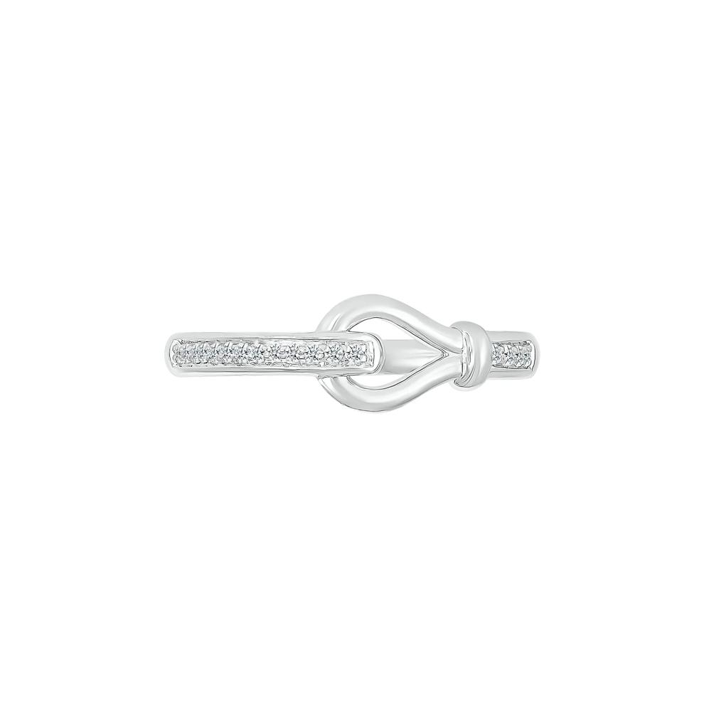 Diamond Accent Knot Ring in Sterling Silver – Image 4 of 5