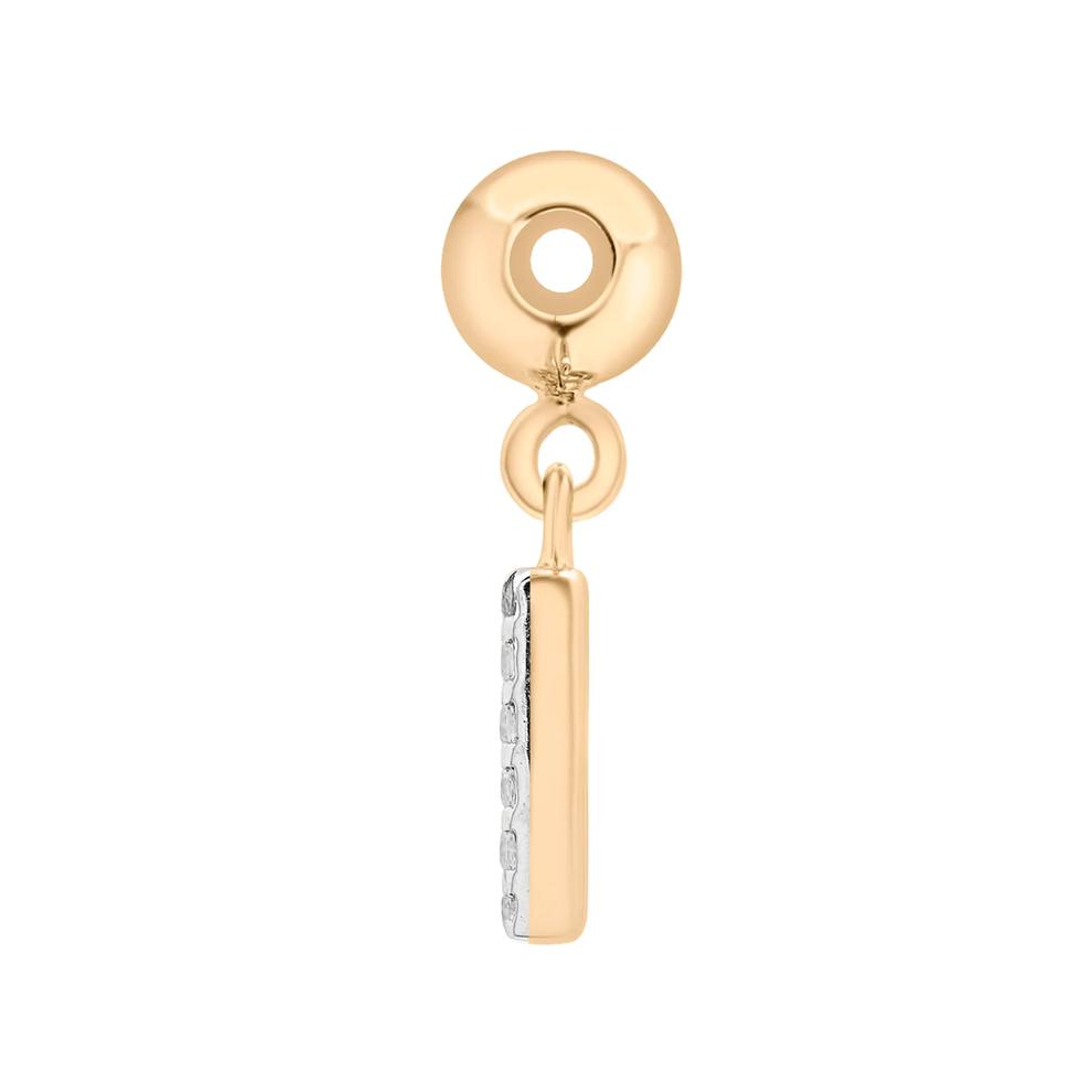 Diamond Accent H Initial Bead Charm in Vermeil – Image 2 of 3