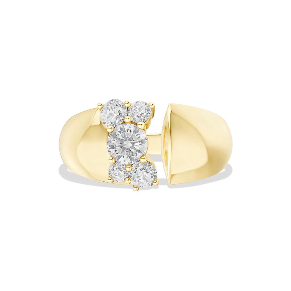 Lab Grown Diamond Open Band Ring in 14K Yellow Gold (3/4 ct. tw.) – Image 1 of 4