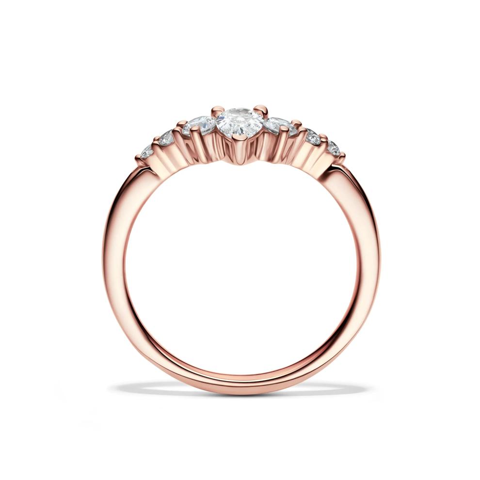 Lab Grown Diamond Chevron Contour Band in 14K Rose Gold (1/2 ct. tw.) – Image 2 of 4