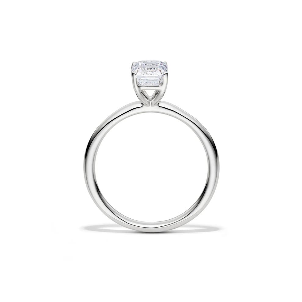 Lab Grown Diamond Emerald-Cut Solitaire Ring in 14K White Gold (1 1/2ct) – Image 2 of 4