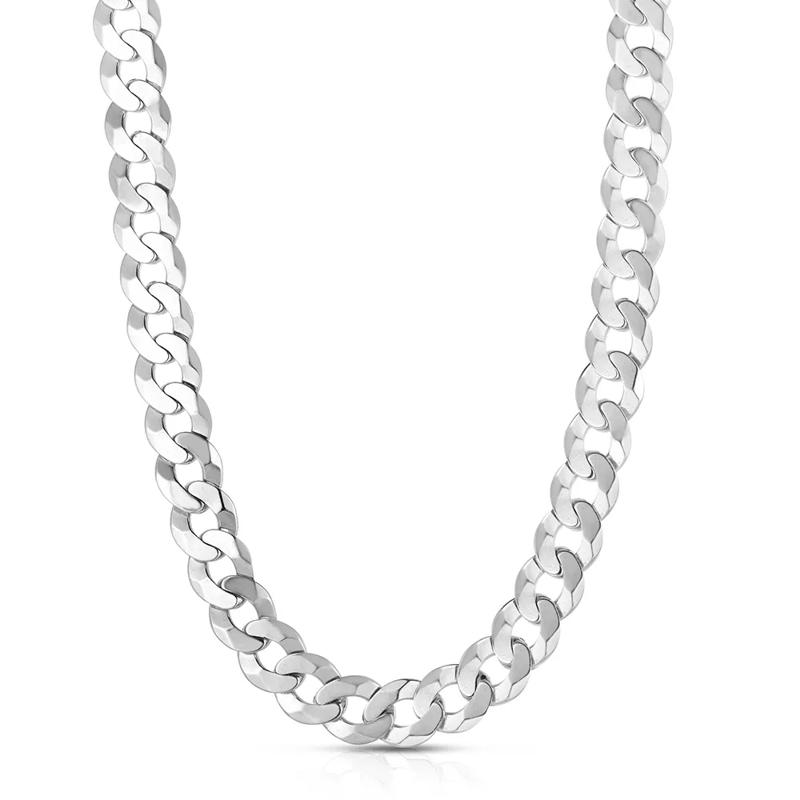 Men&#39;s Curb Chain in Sterling Silver, 24&quot; – Image 1 of 2