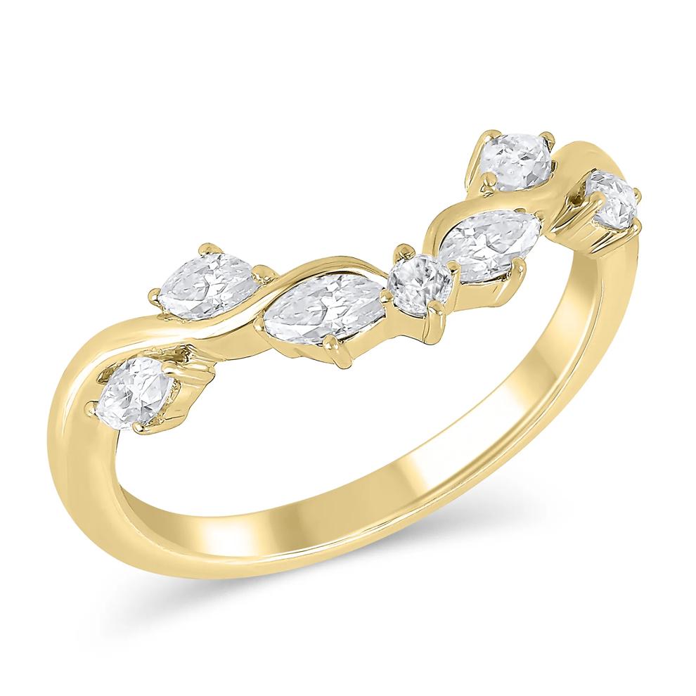 Lab Grown Diamond Contour Band in 14K Yellow Gold (1/3 ct. tw.) – Image 4 of 4
