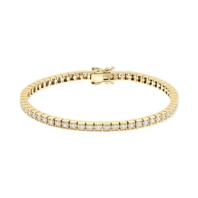 Men's Lab Grown Diamond Tennis Bracelet in 10K Yellow Gold, 8.5" (3 ct. tw.)