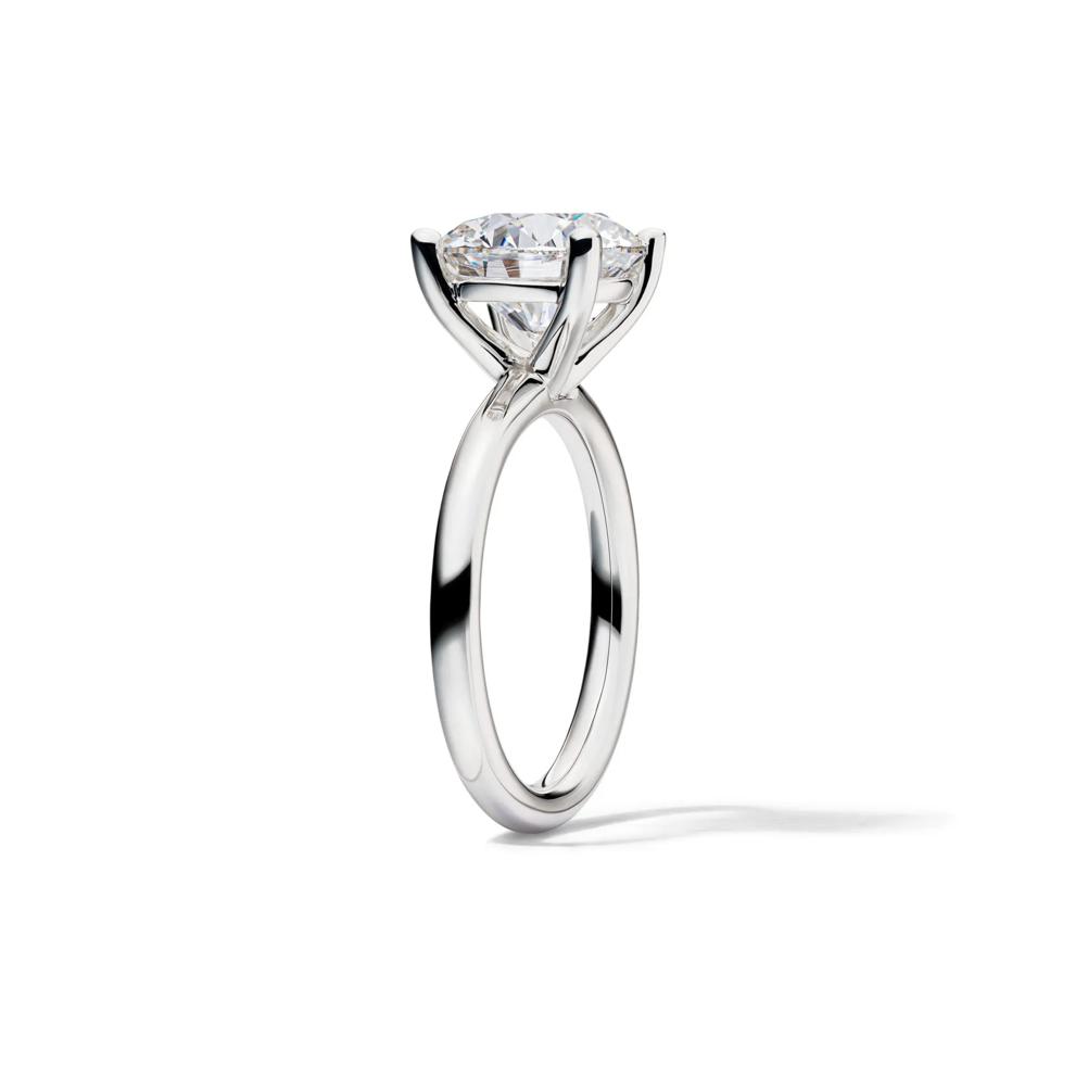 Lab Grown Diamond Round Solitaire Engagement Ring in Platinum (4 ct.) – Image 3 of 4