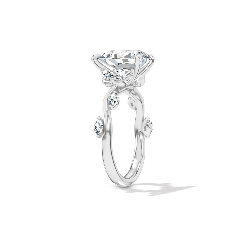 Lab Grown Diamond Pear-Shaped Center Engagement Ring in 14K White Gold (3 3/8 ct. tw.) – Image 3 of 4