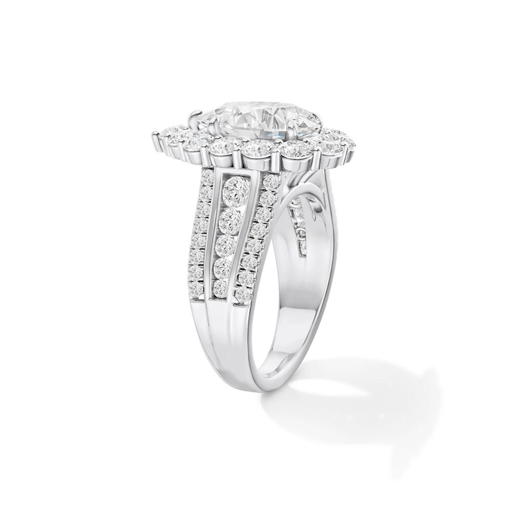 Lab Grown Diamond Pear-Shaped Center Engagement Ring in 10K White Gold (5 1/3 ct. tw.) – Image 3 of 4