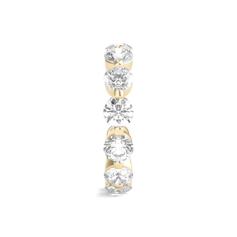 Round-Cut Diamond Shared Prong Eternity Band in 14k Yellow Gold (4 ct. tw.) – Image 3 of 3