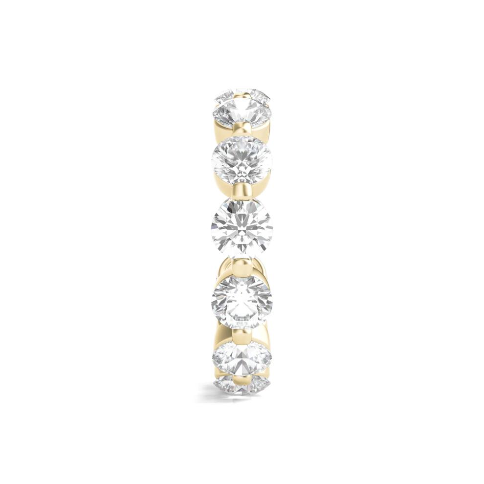 Round-Cut Diamond Shared Prong Eternity Band in 14k Yellow Gold (4 ct. tw.) – Image 3 of 3