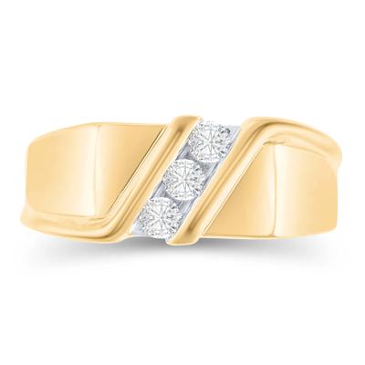 Men’s Lab Grown Diamond Ring in 10K Yellow Gold (1/3 ct. tw.)