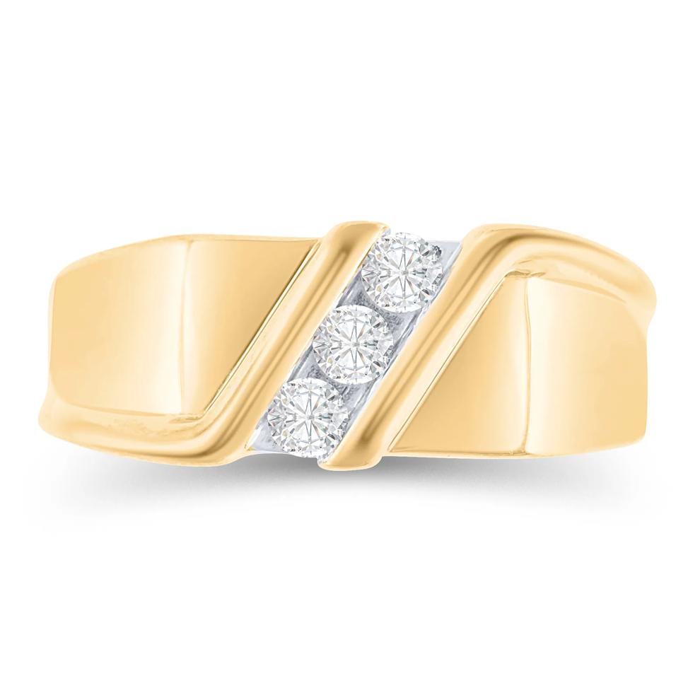 Men&rsquo;s Lab Grown Diamond Ring in 10K Yellow Gold (1/3 ct. tw.) – Image 1 of 3