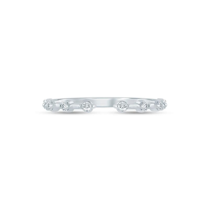 Diamond Bamboo Open Band in 14K White Gold &#40;1/7 ct. tw.&#41; – Image 1 of 3