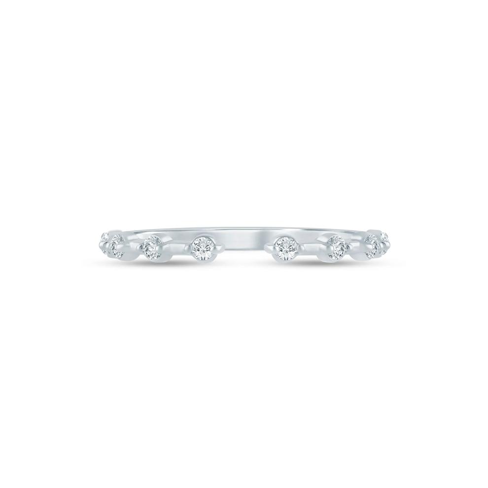 Diamond Bamboo Open Band in 14K White Gold (1/7 ct. tw.) – Image 1 of 3