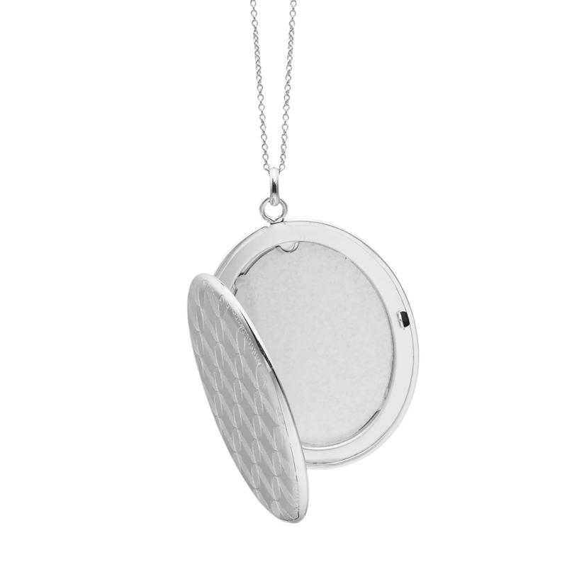 Engraved Oval Locket in Sterling Silver – Image 3 of 4