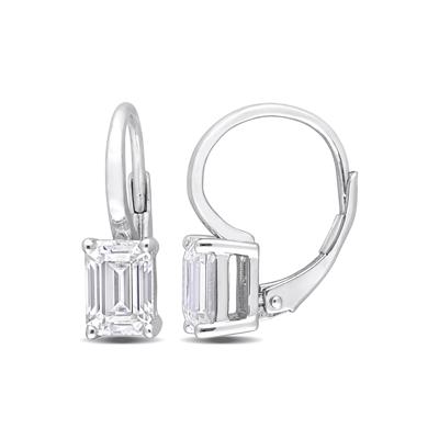 Lab-Created Moissanite Lever-Back Earrings in Sterling Silver (2 ct. dew)