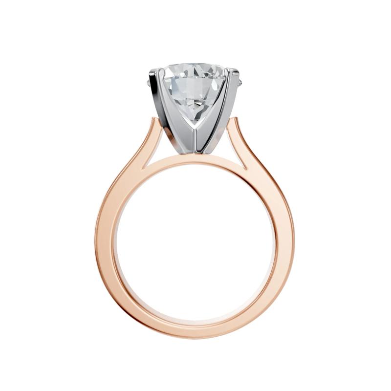 Solitaire Semi-Mount Engagement Ring in 14K Rose Gold (Setting Only) – Image 3 of 8
