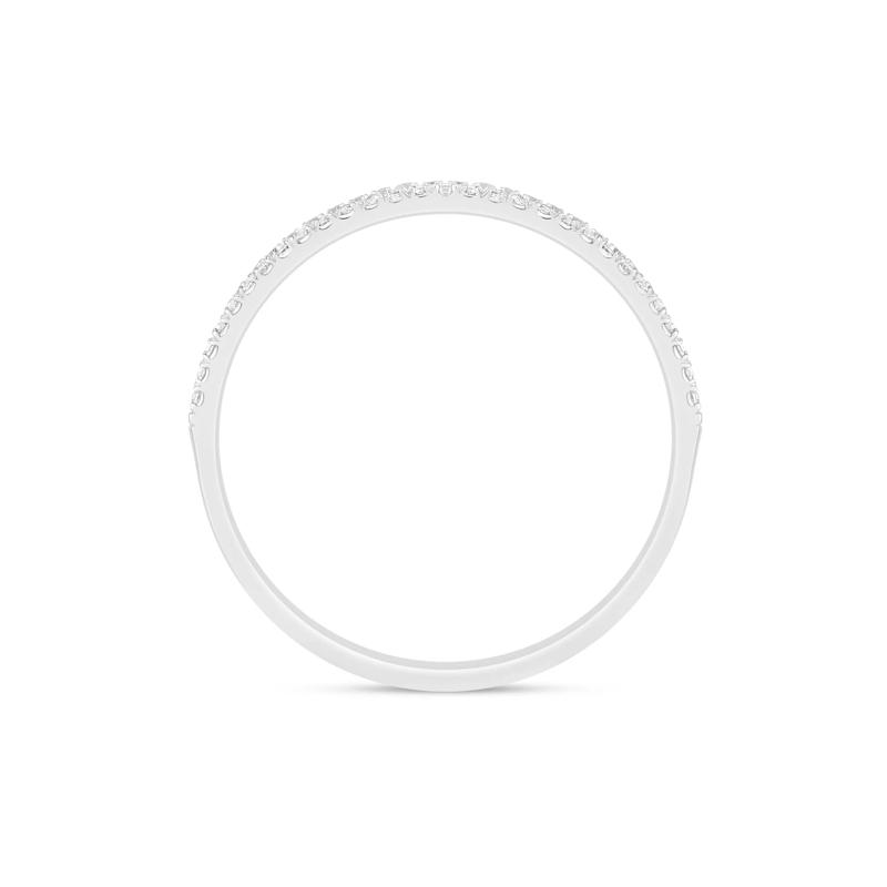 Diamond Double Row Stack Band in 10K White Gold &#40;1/8 ct. tw.&#41; – Image 2 of 3