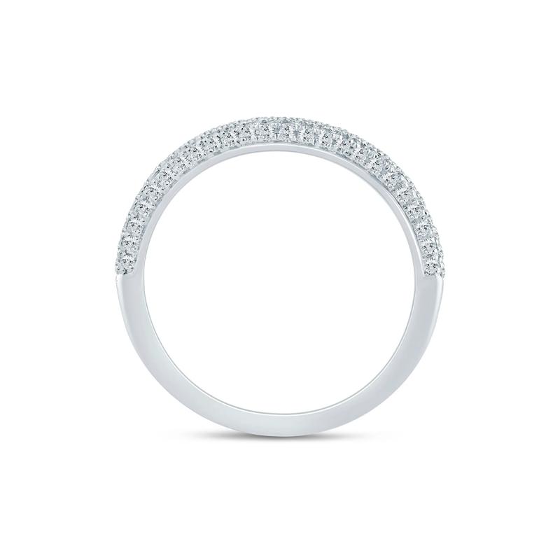 Lab Grown Diamond Pave Contour Band in 14K White Gold &#40;1/3 ct. tw.&#41; – Image 2 of 3