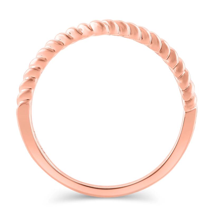 Chevron Twist Band in 14K Rose Gold – Image 2 of 3