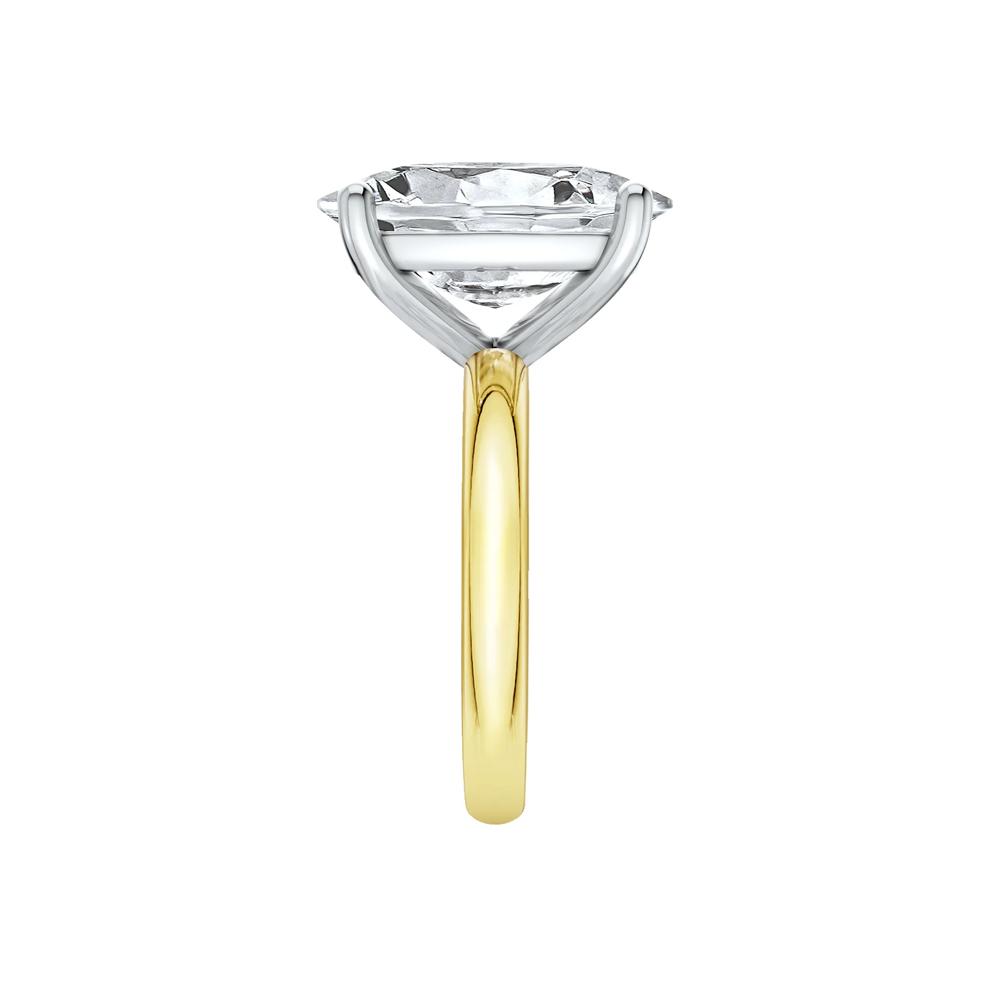 Lab Grown Diamond Elongated Cushion-Cut Engagement Ring in 14K Yellow and White Gold (8 ct. tw.) – Image 3 of 4