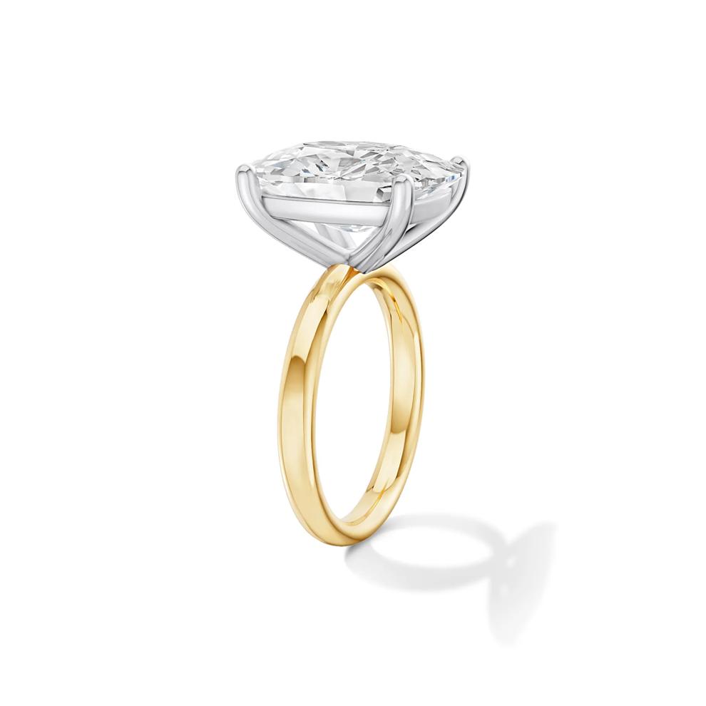 Lab Grown Diamond Elongated Cushion-Cut Engagement Ring in 14K Yellow and White Gold (8 ct. tw.) – Image 3 of 4