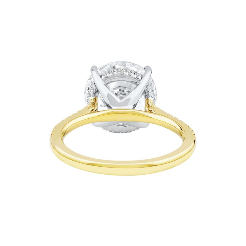 Lab Grown Diamond Round Engagement Ring in 14K Yellow Gold &#40;5 1/3 ct. tw.&#41; – Image 4 of 4