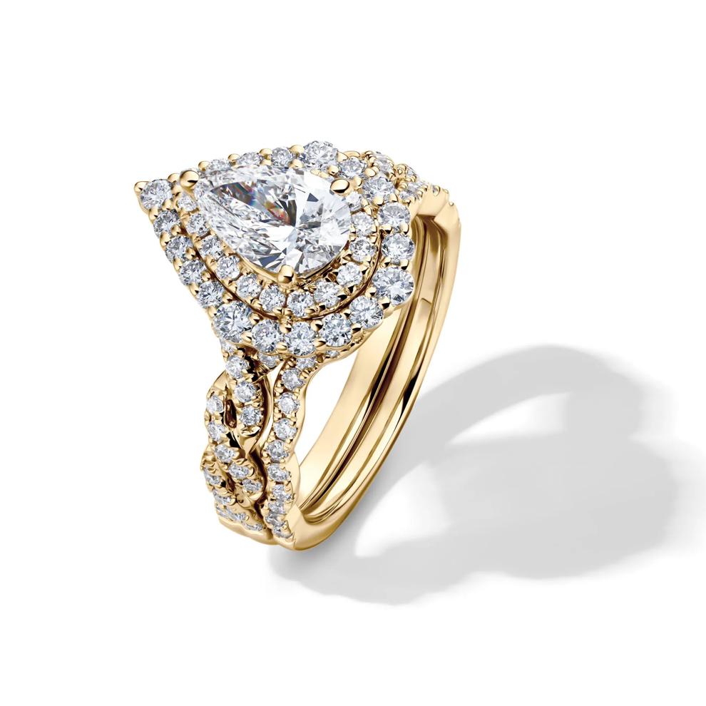 Florence Lab Grown Diamond Bridal Set in 14K Yellow Gold (2 ct. tw.) – Image 5 of 6