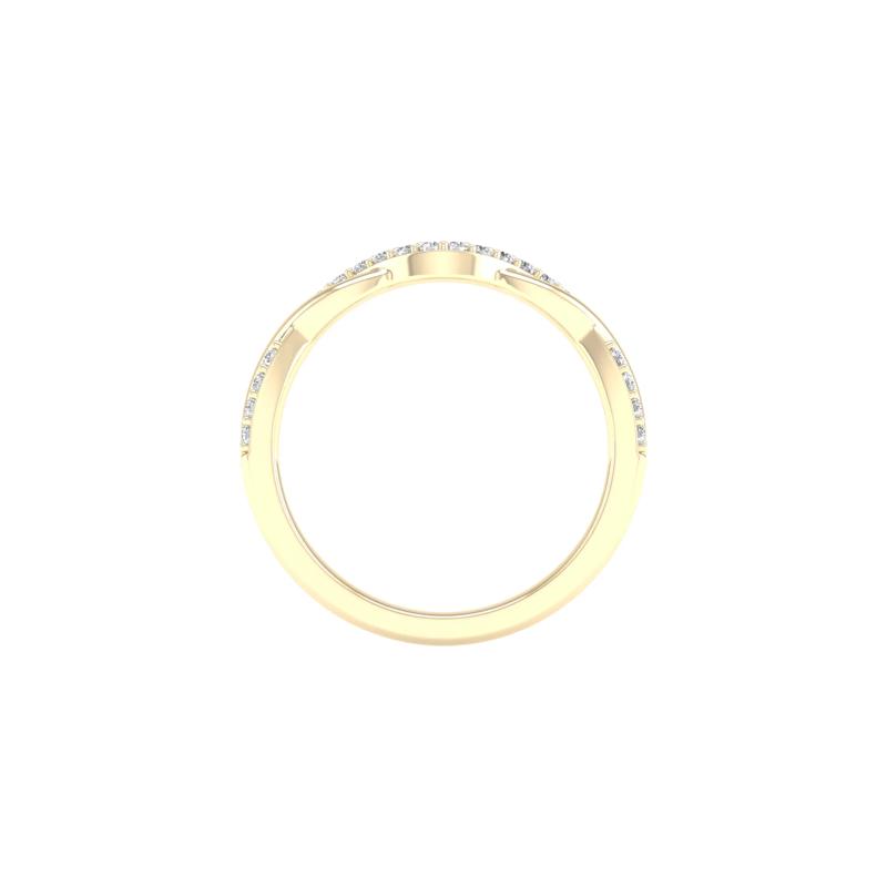 Diamond Contour Twist Band in 14K Yellow Gold &#40;1/7 ct. tw.&#41; – Image 2 of 4