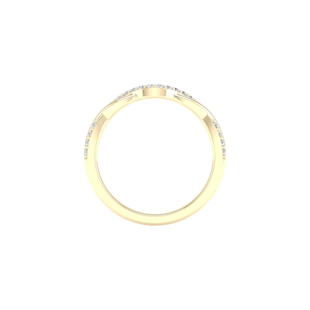 Diamond Contour Twist Band in 14K Yellow Gold (1/7 ct. tw.) – Image 2 of 4