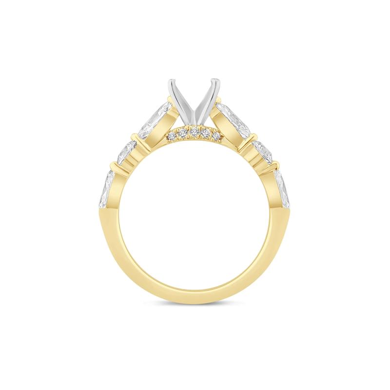 1 ct. tw. Lab Grown Diamond Semi-Mount Engagement Ring in 14K Yellow Gold (Setting Only) – Image 6 of 6