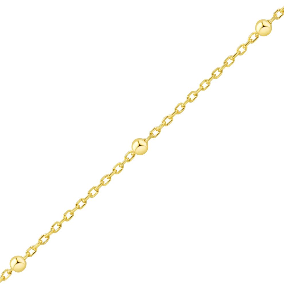 Beaded Station Necklace in 14K Yellow Gold, 17" – Image 3 of 4