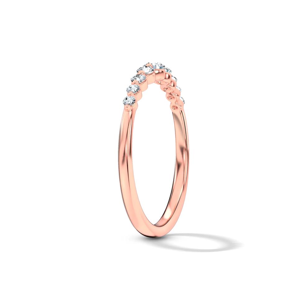 Lab Grown Diamond Graduated Single Prong Stack Band in 10K Rose Gold (1/5 ct. tw.) – Image 3 of 4