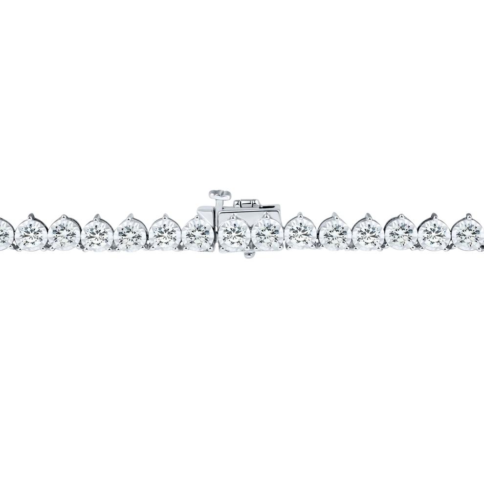 Lab Grown Diamond Tennis Necklace in 14K White Gold (10 ct. tw.) – Image 3 of 3