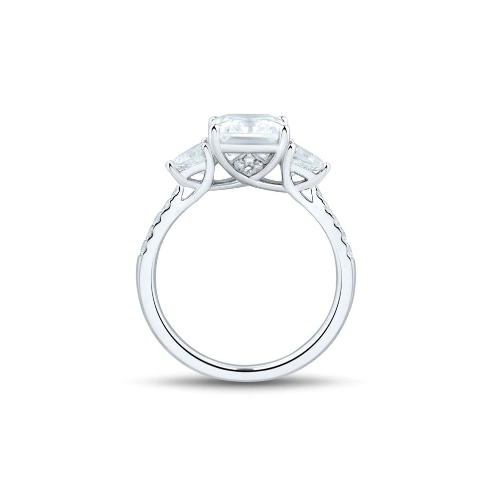 Lab Grown Diamond Limited Edition Radiant-Cut Engagement Ring in 14K White Gold (3 1/2 ct. tw.) – Image 2 of 3