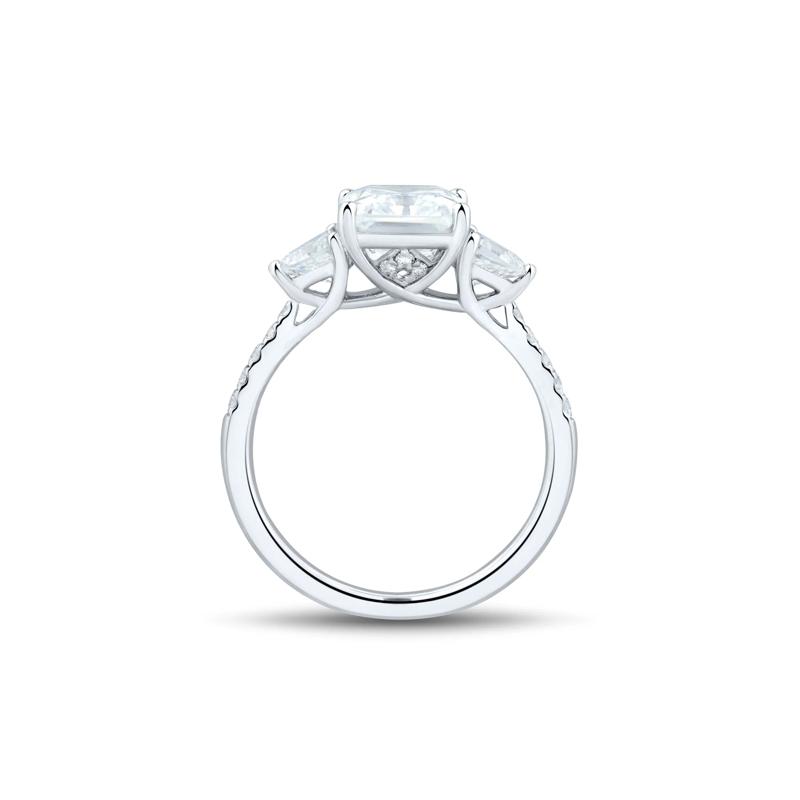 Lab Grown Diamond Limited Edition Radiant-Cut Engagement Ring in 14K White Gold &#40;3 1/2 ct. tw.&#41; – Image 2 of 3