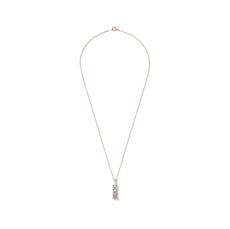 Lab Grown Diamond Three-Stone Pendant in 14K Rose Gold &#40;1 ct. tw.&#41; – Image 2 of 4