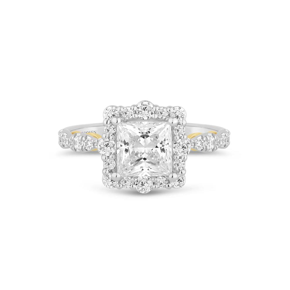Lab Grown Diamond Princess-Cut Halo Engagement Ring in 14K White Gold (2 3/4 ct. tw.) – Image 1 of 3