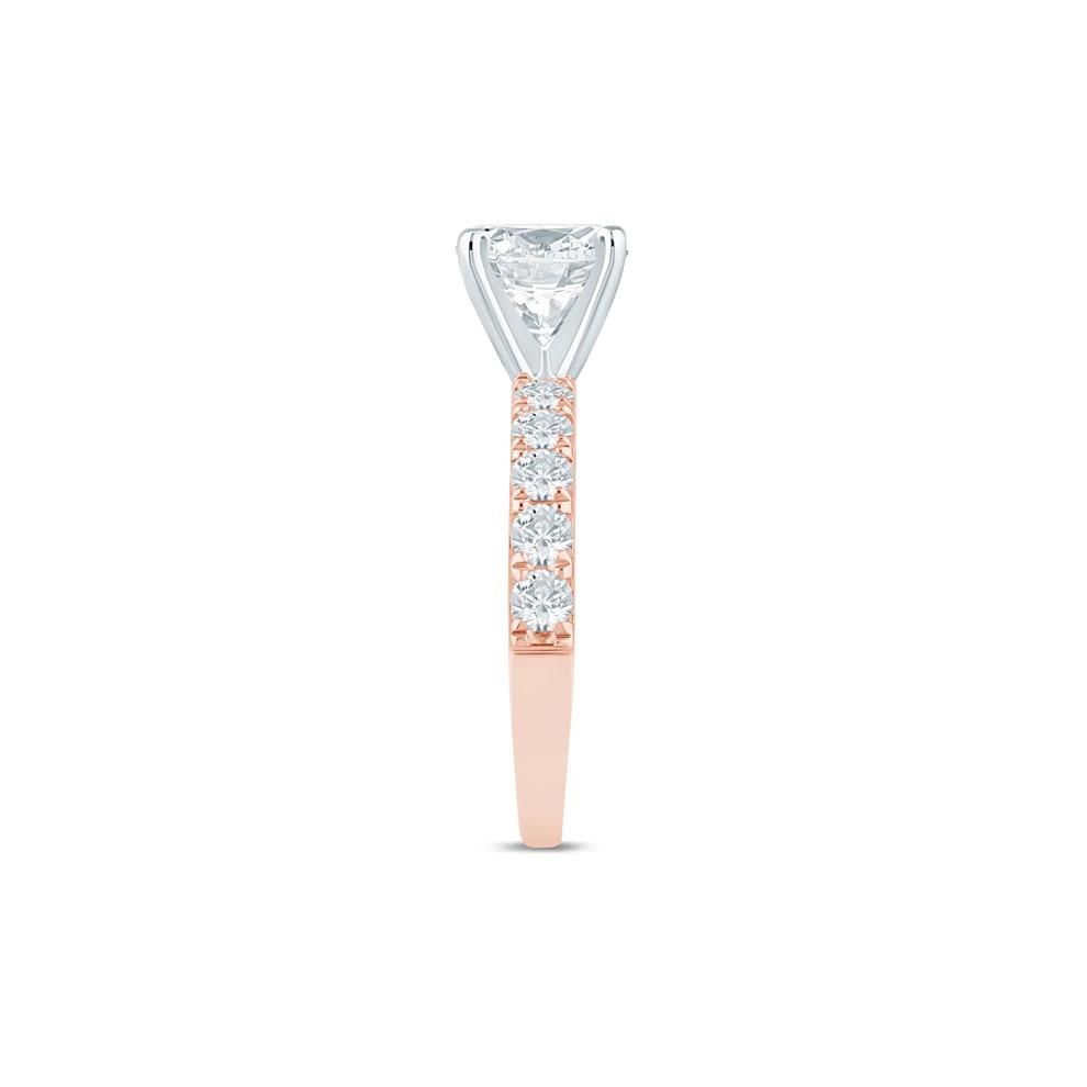 Diamond Semi-Mount Engagement Ring in 14K White and Rose Gold (3/4 ct. tw.) (Setting Only) – Image 5 of 6