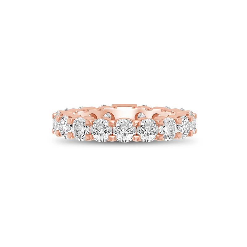Round-Cut Sizeable Diamond Eternity Band in 14k Rose Gold &#40;4 ct. tw.&#41; – Image 1 of 3