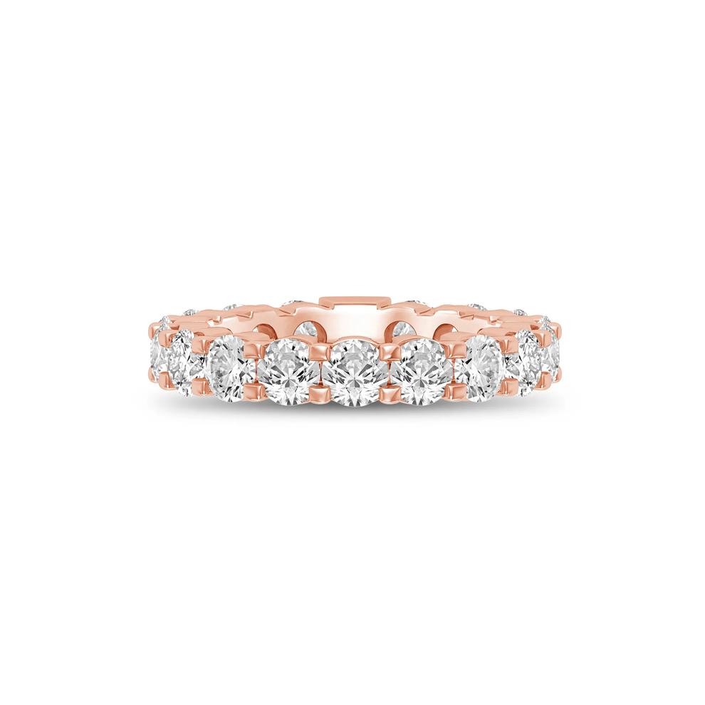 Round-Cut Sizeable Diamond Eternity Band in 14k Rose Gold (4 ct. tw.) – Image 1 of 3
