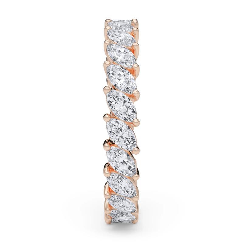 Marquise Diamond Slanted Eternity Band in 14K Rose Gold &#40;2 ct. tw.&#41; – Image 3 of 5
