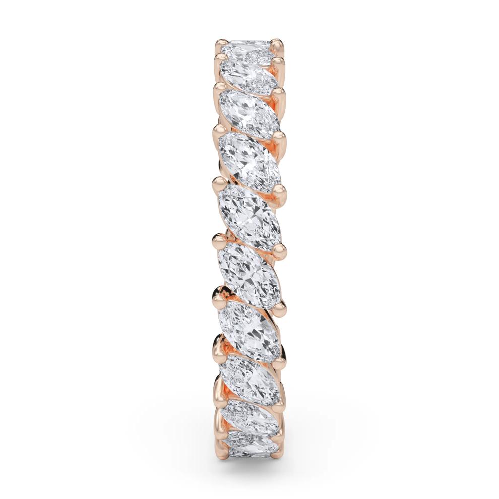Marquise Diamond Slanted Eternity Band in 14K Rose Gold (2 ct. tw.) – Image 3 of 5