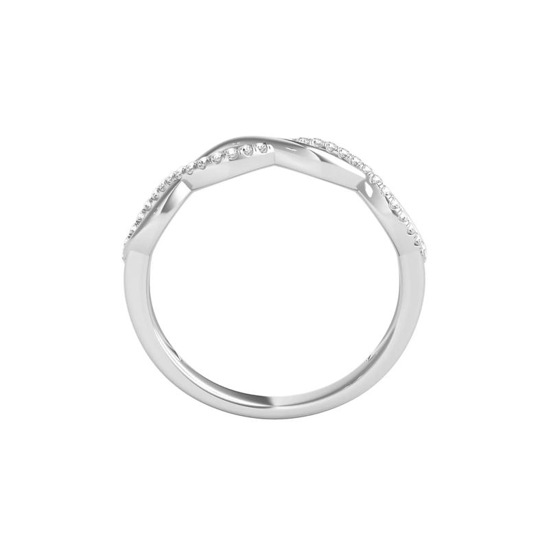 1/10 ct. tw. Diamond Infinity Ring in 10K White Gold – Image 2 of 4